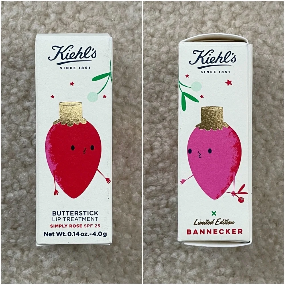 Kiehl's Butterstick Lip Treatment Simply Rose: Limited Edition Holiday Packaging
